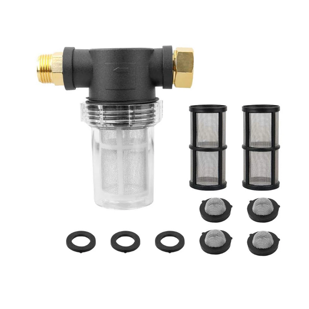 100/40 Mesh Water Hose Filter Screen Garden Hose Inlet Filter for High Pressure Washer Sediment Filter Attachment Line