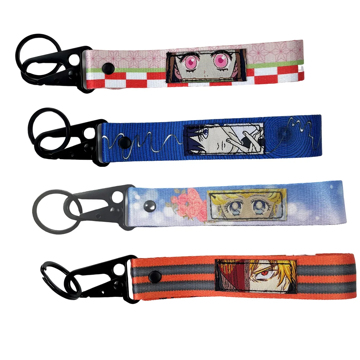Creative Cartoon Eagle Keychain Double Sided Nylon Custom Embroidered Short Lanyard Cute Cartoon Anti-drop Phone Camera Keychain