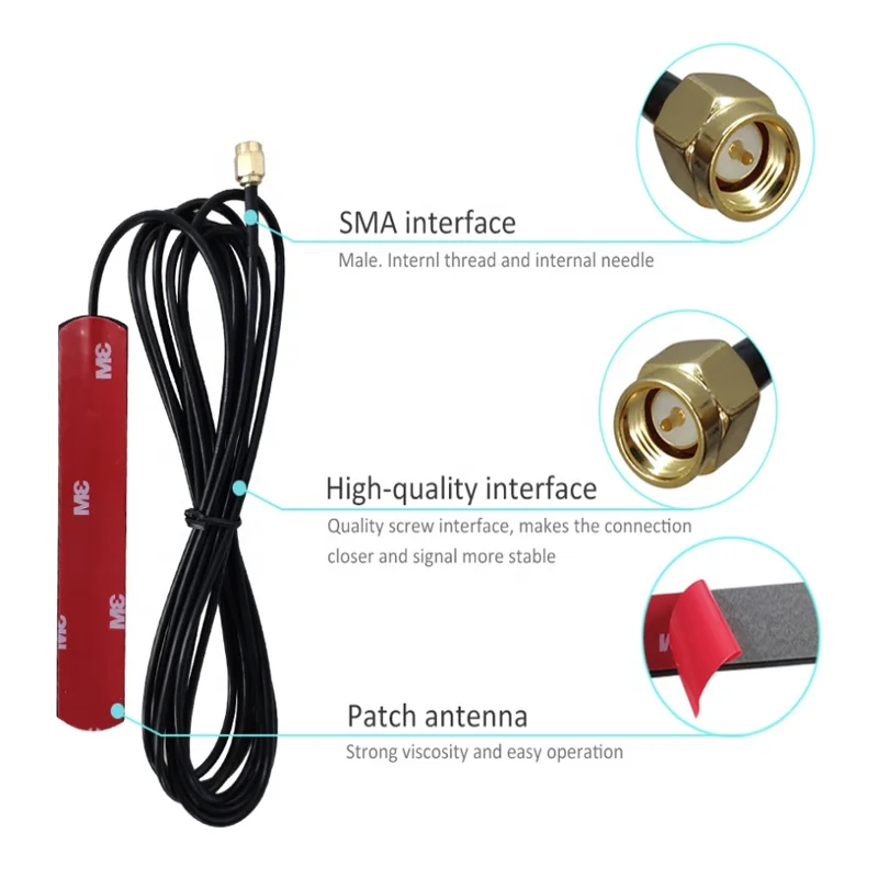 Vehicle navigation wifi antenna 2.4G patch wireless antenna router network card high gain antenna inner screw inner pin