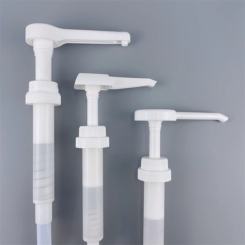 Free Sample 38/400 15 cc black white syrup pump plastic food sauce honey dispenser pump big dosage syrup pump