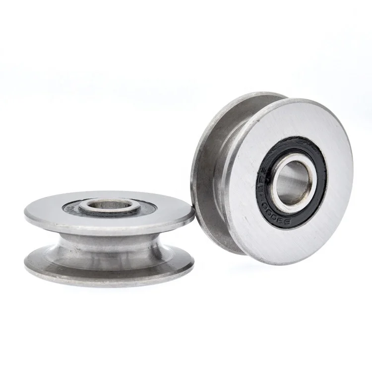 U groove steel wheel 10*40*14mm  8*40*14mm track steel guide wheel with good quality