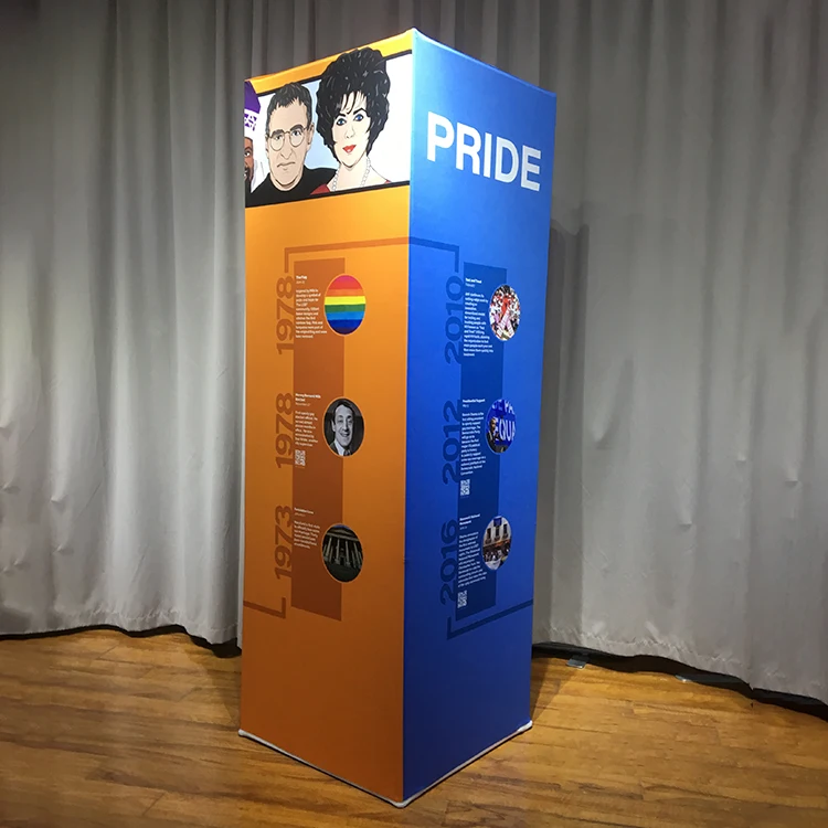 Square Trade Show Tension Fabric Column Tower Display