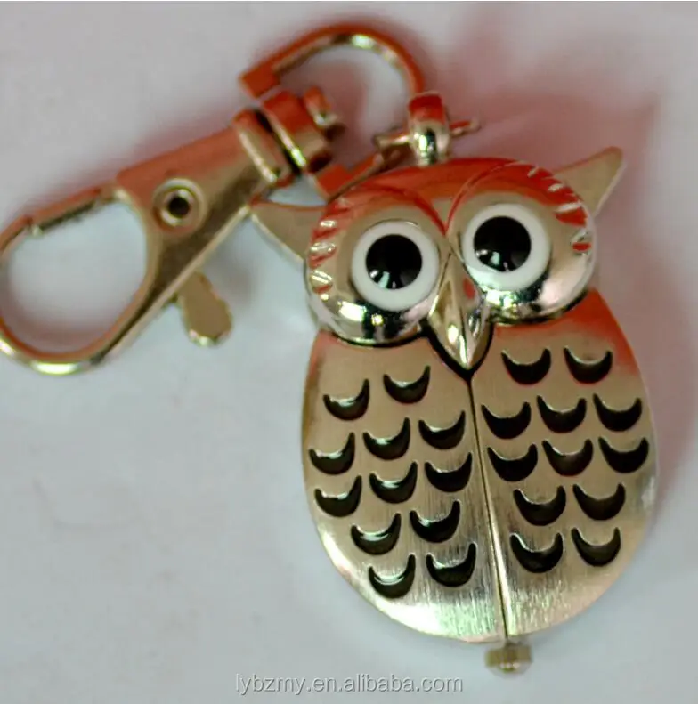 
Wholesale Small size classic OWL Bronze Dia 27MM Pocket watch vintage Toy Pocket watch with necklace Chain SP004 