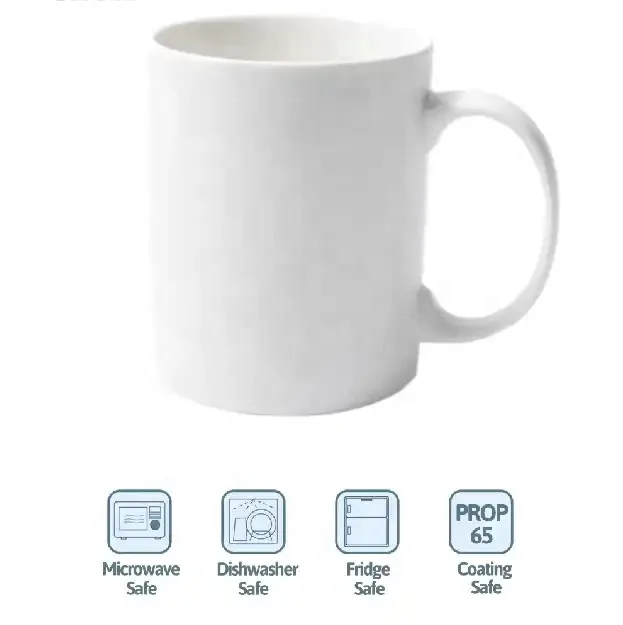 Wholesale Sublimation Blanks Products 11oz White Ceramic Coffee Mug Cup