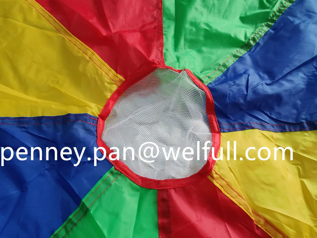 Outdoor Indoor Rainbow Kid Play Parachute Game With Handles Kids Parachute Play