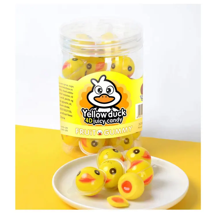 HOT SELLING DUCK GUMMY BALL BURST EXPLODING CANDY 9G*30PIECES*20JARS/CTN