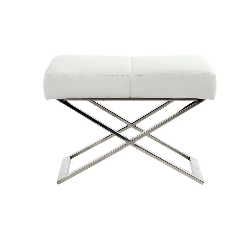 Leisure leather ottoman