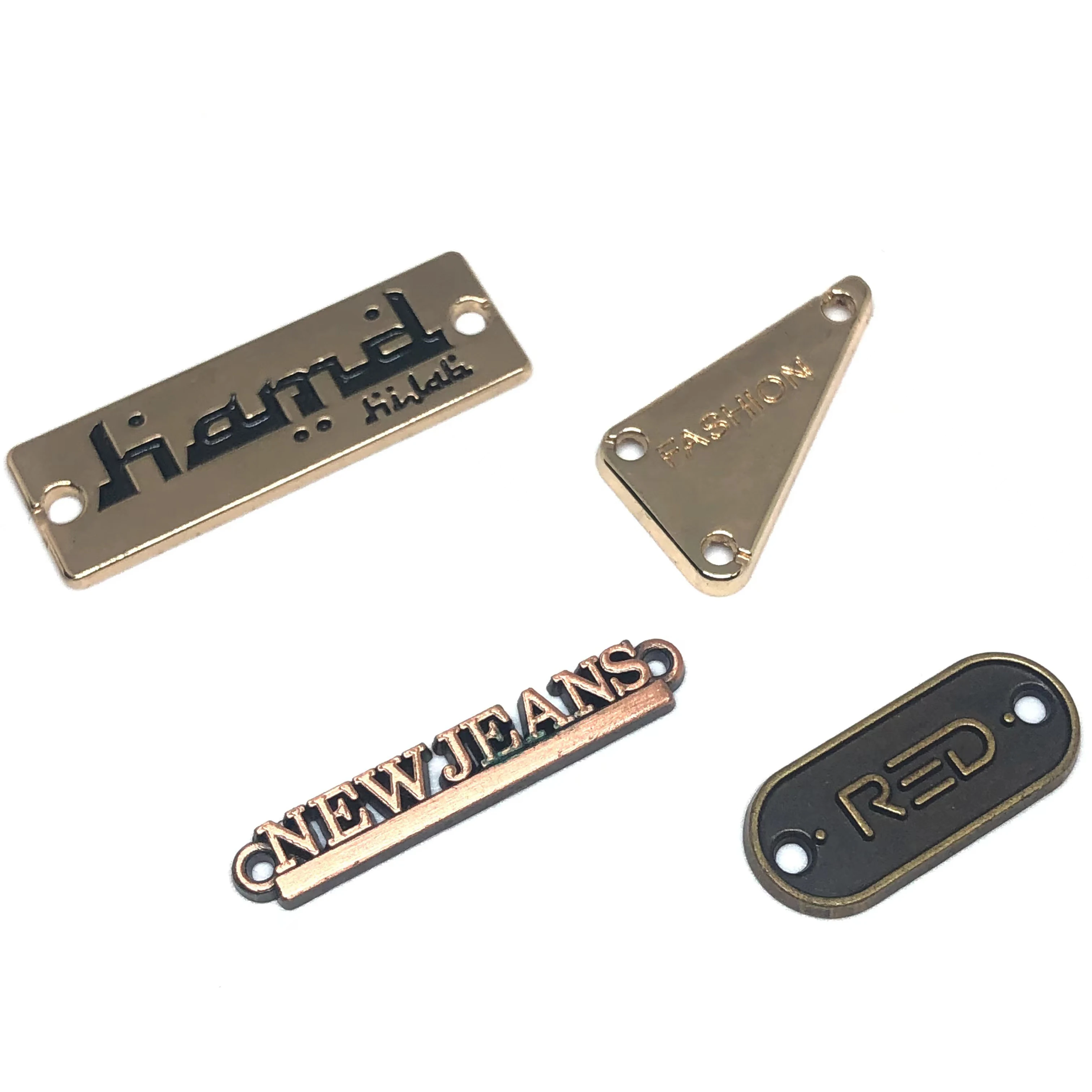 men wallet logo metal label clip clothing tags metal labels for garment Zinc alloy Custom garment tags label
