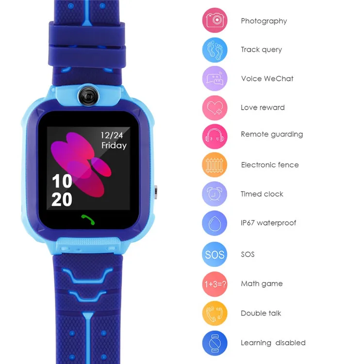 New Kids Smart Watch Q12 video Call GPS LBS Boy Girl Tracking Children Sim Card Q12 Smartwatch For Kids ios
