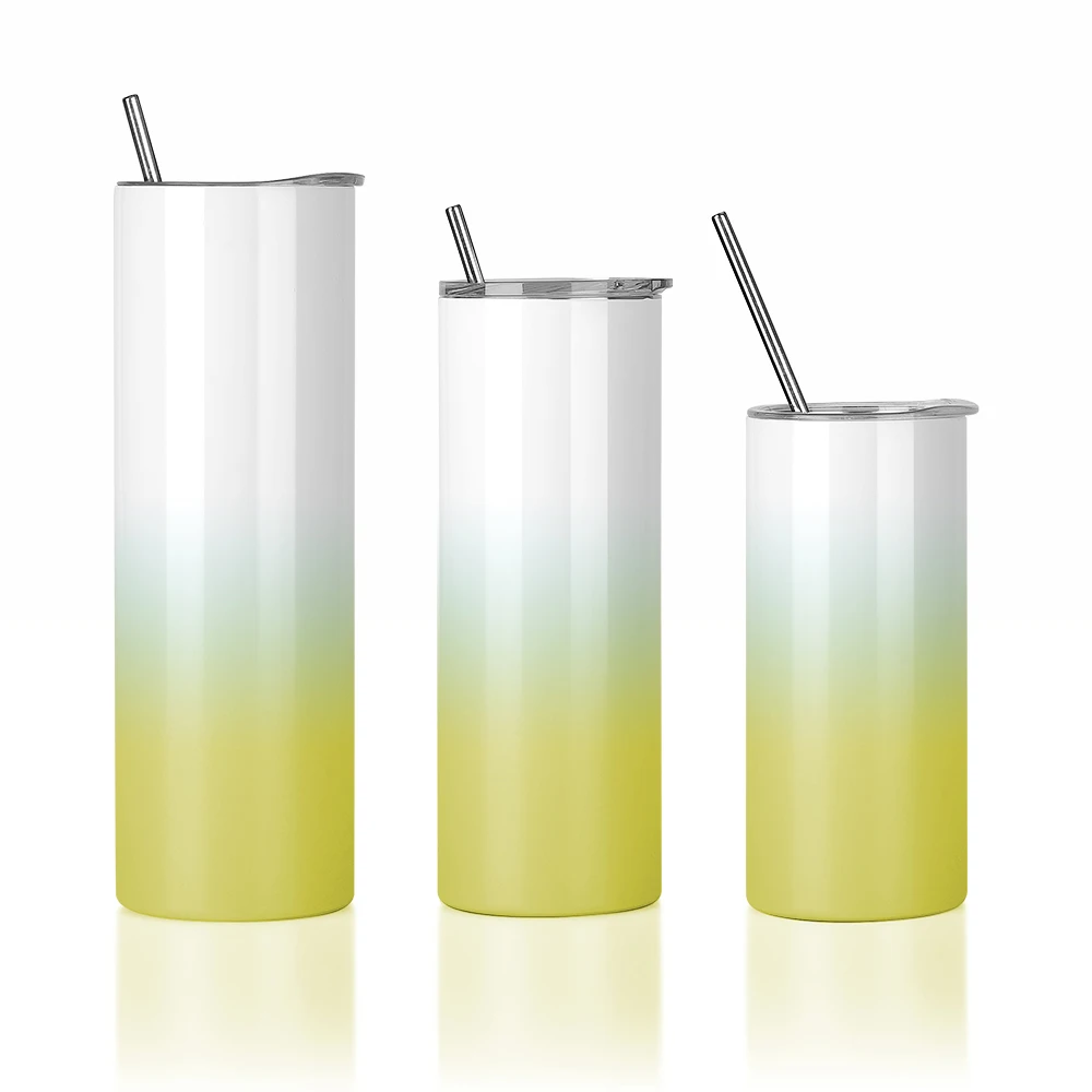 20 oz skinny sublimation tumblers wholesale bulk Stainless Steel Double Wall Vacuum Travel tumblers Customized Logo Acceptable