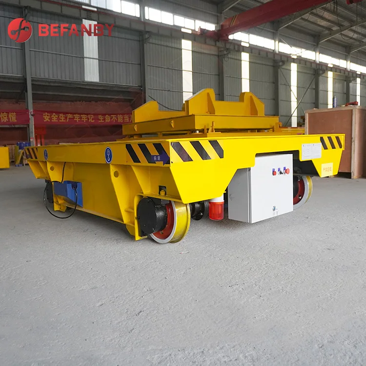 China 10t ac motor electric rail guided transfer cart for light plant