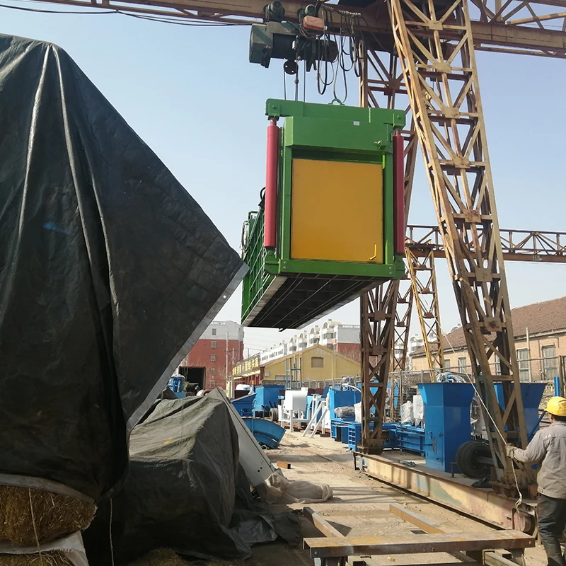 Large horizontal hydraulic baler beverage bottle waste compressor waste paper block press press baler