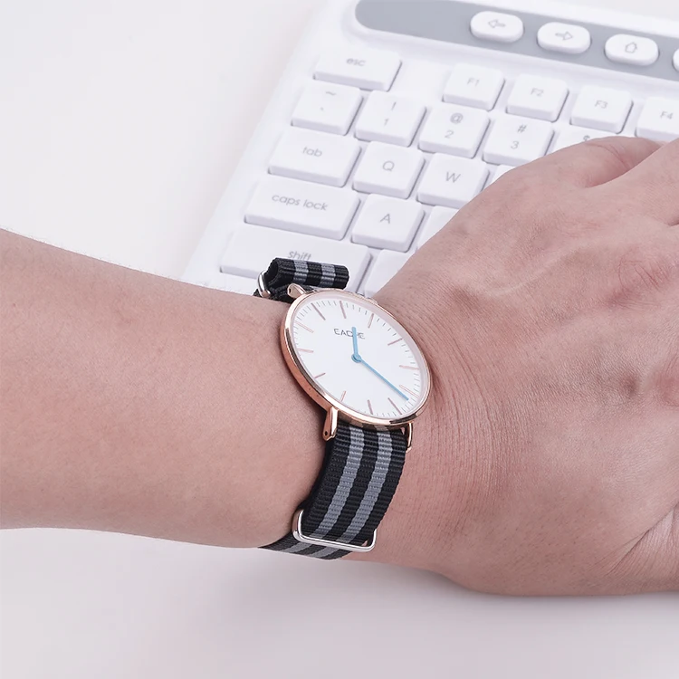 LAIHE Wholesale Price Sublimation Fashion Striped Nylon Watch Strap wrist Band For 20mm 22mm Men Watchband