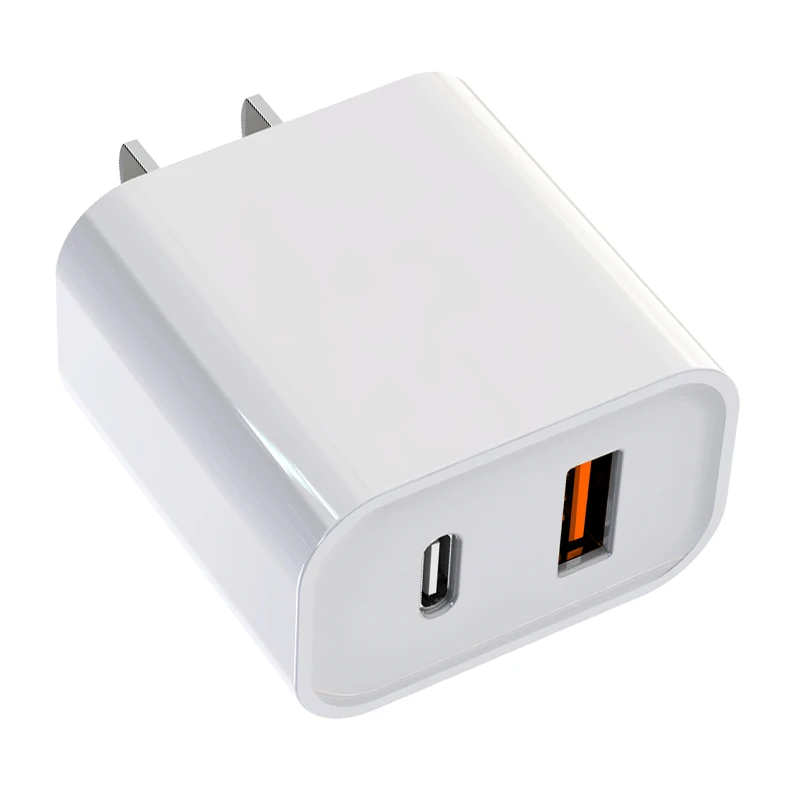 
American Specifications Dual Ports Adapter PD QC 18W USB C Wall Charger 