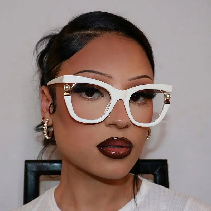 Factory new design trendy rainbow color spectacles eyeglasses frames cat eye optical glasses for women