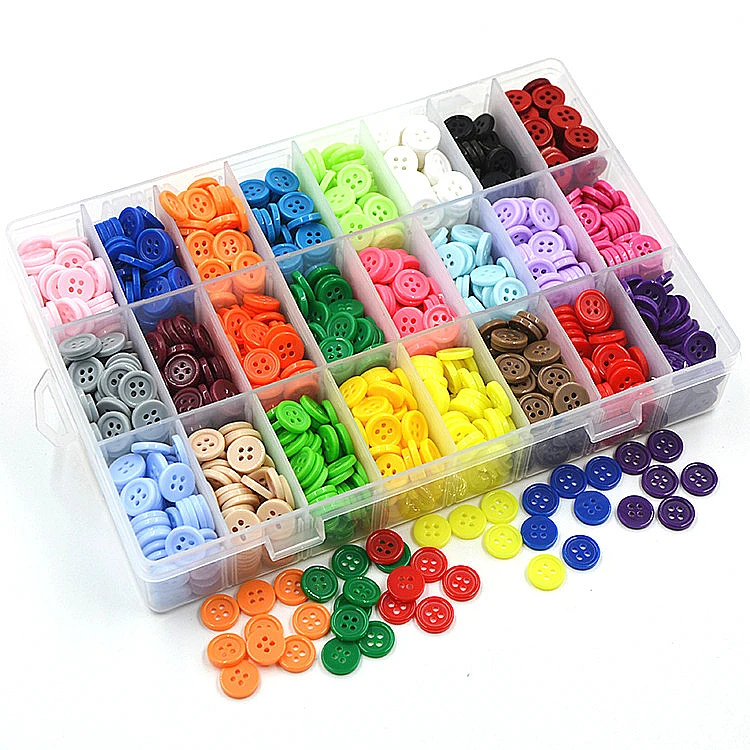 Wholesale Custom Round 4 Holes Resin Buttons for Clothes Shirt