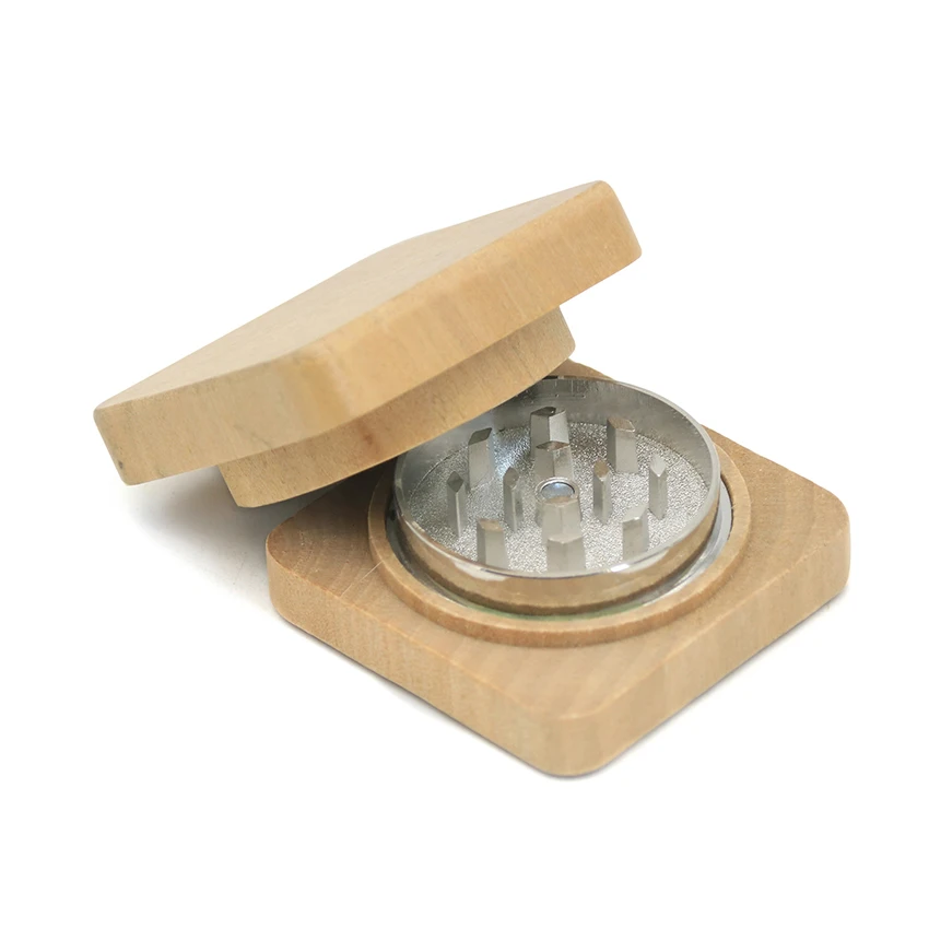 Wood Herb Grinder Custom Logo Crusher Dry Tobacco Smoking Accessories Wooden  Grinder Machine