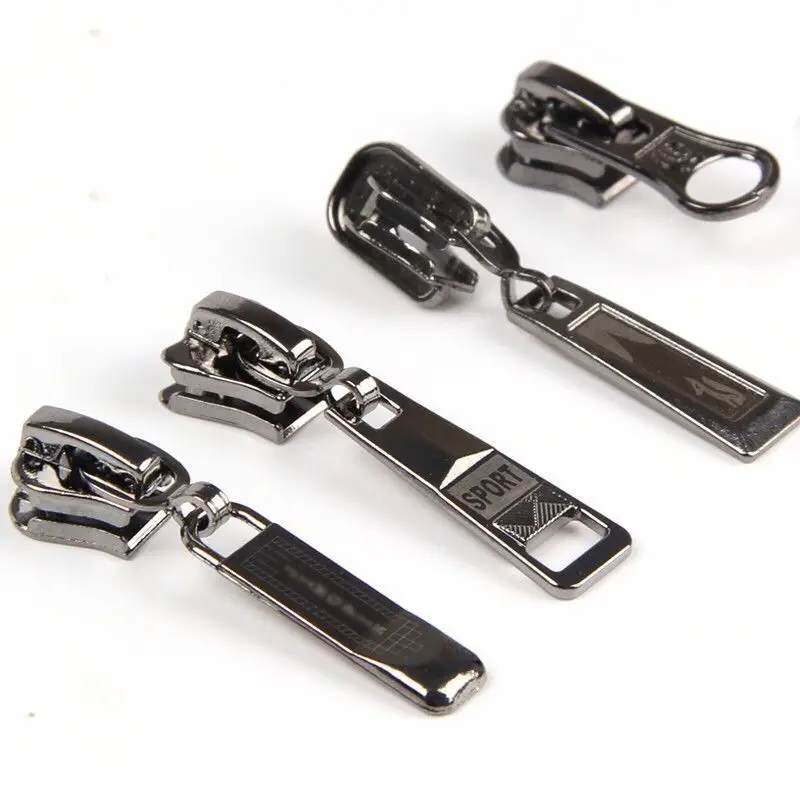 Multiple Styles Zipper Pull Tabs Wholesale Zipper Slider 3 5 8 Custom Logo Zip Puller Custom Logo Metal Slider Zipper Puller