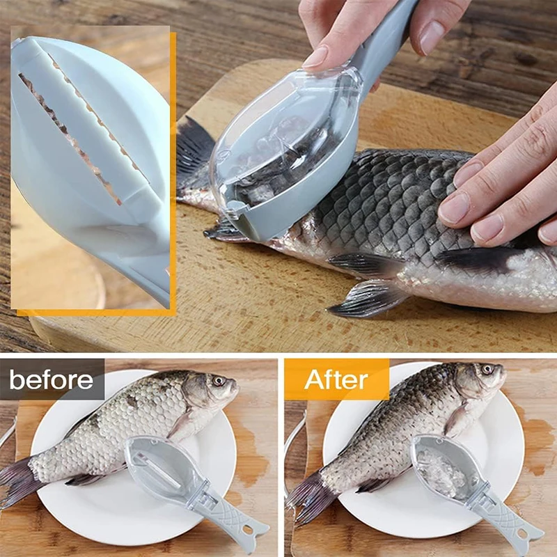 Wholesale Easy Kitchen Cleaning Tool Fast Remove Fish Skin Brush Plastic Fish Scales Graters Scraper