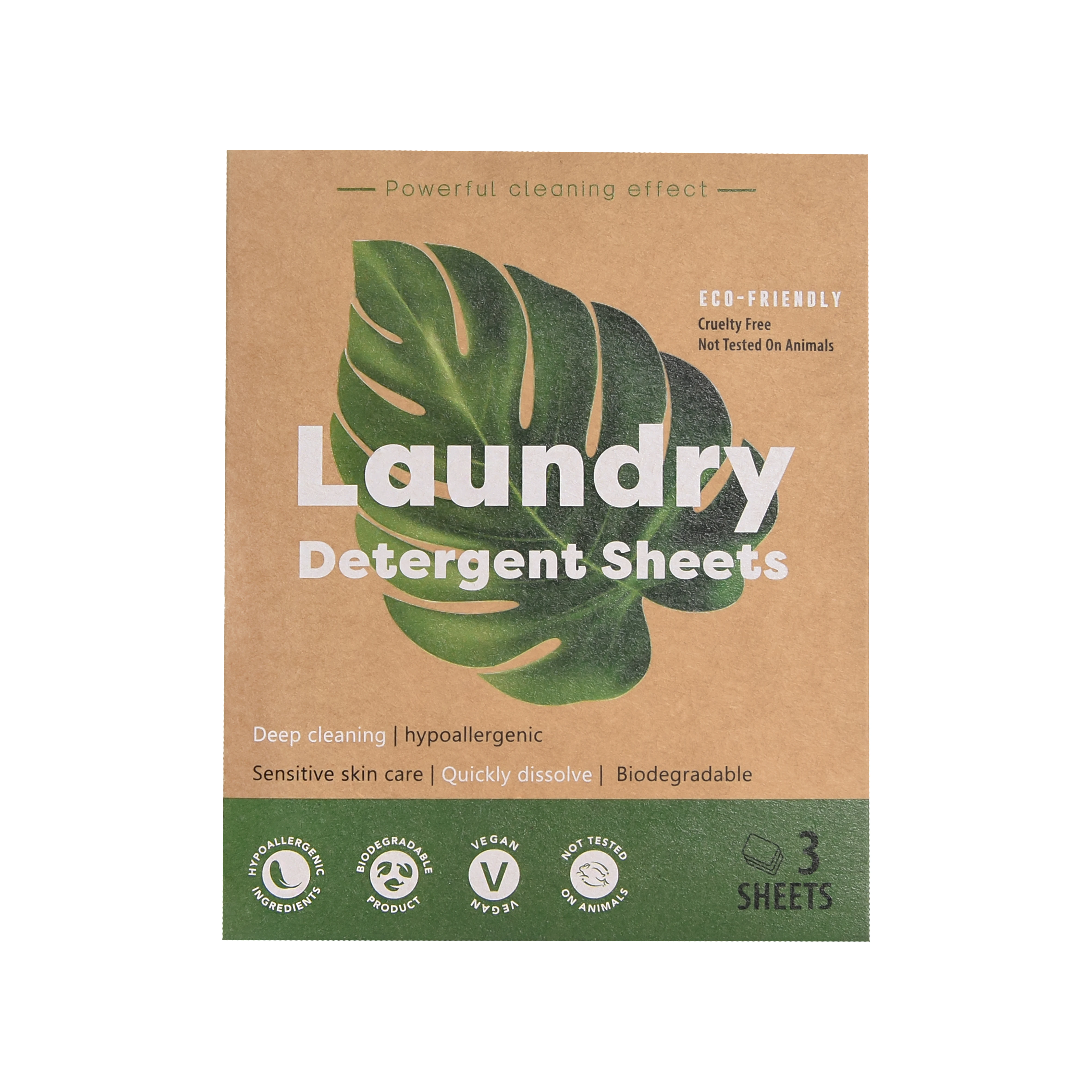 Plant based Free Laundry Soap Detergent Sheets HE machine travel home clothes washing Clean Strips