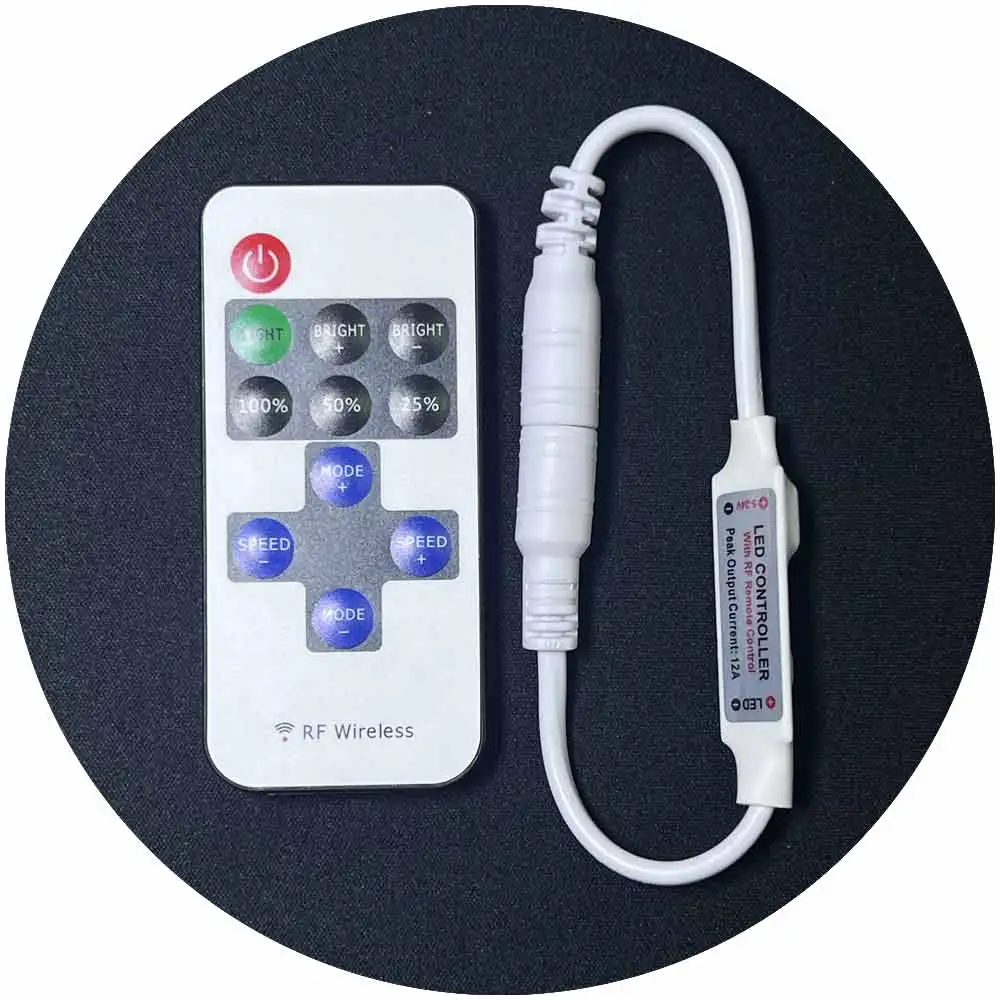 Mini DC12V 24 Key Led Strip Music RGB RGBW Wifi Light Special-purpose plug Wireless Remote Controller Dimmer For LED Strip Light
