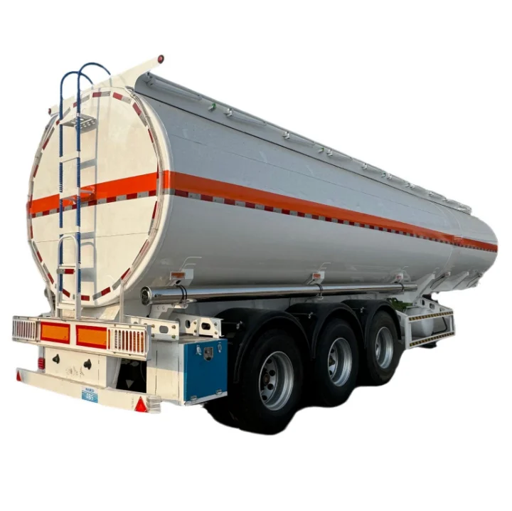 JINMA 3 Axle 42000l Diesel Oil Tanker Trailer Carbon Steel Fuel Tanker Semi Trailer For Guyana