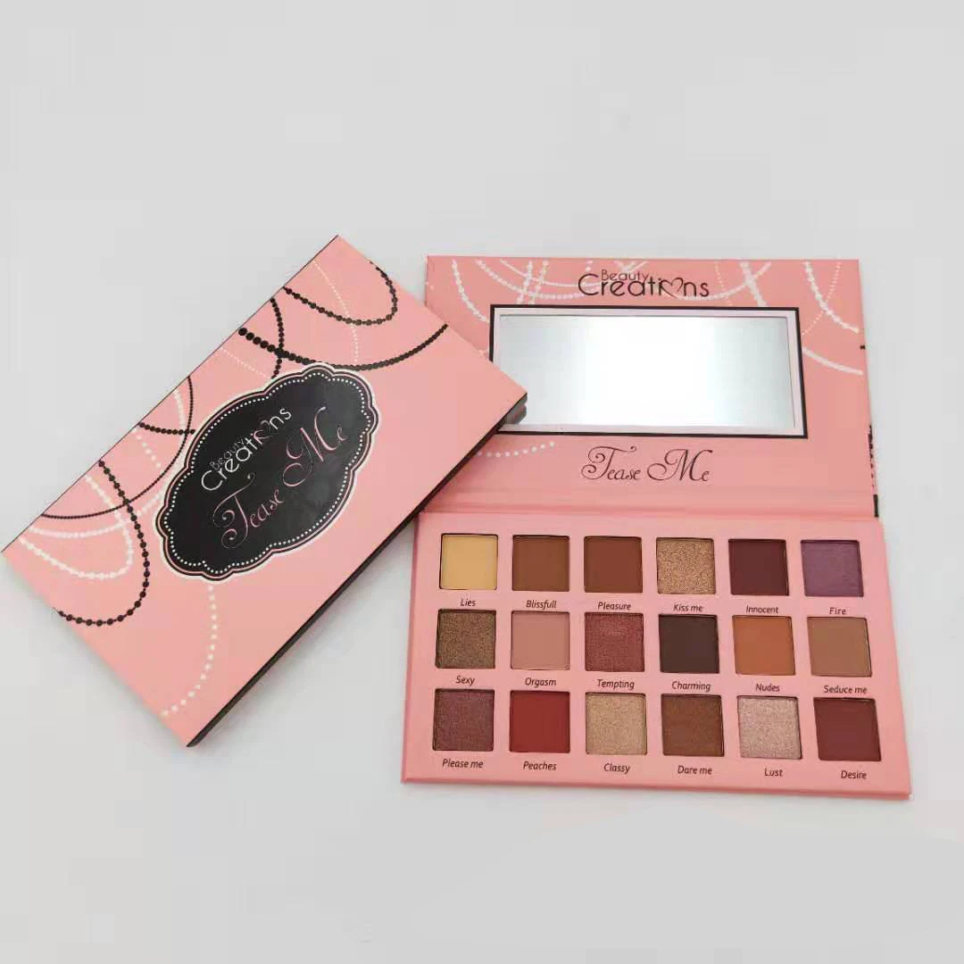 BC Tease Me 18 Colors Pearly Matte Earthy Burgundy Eyeshadow Palette