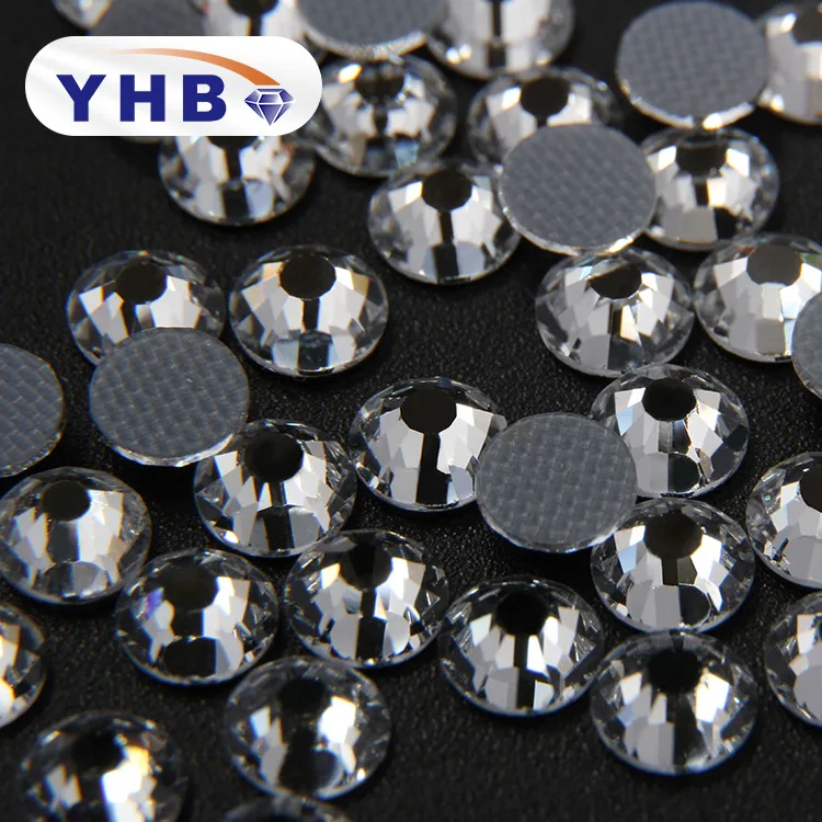  Стразы горячей фиксации YHB оптовая продажа стразы для дизайна ногтей без железа на