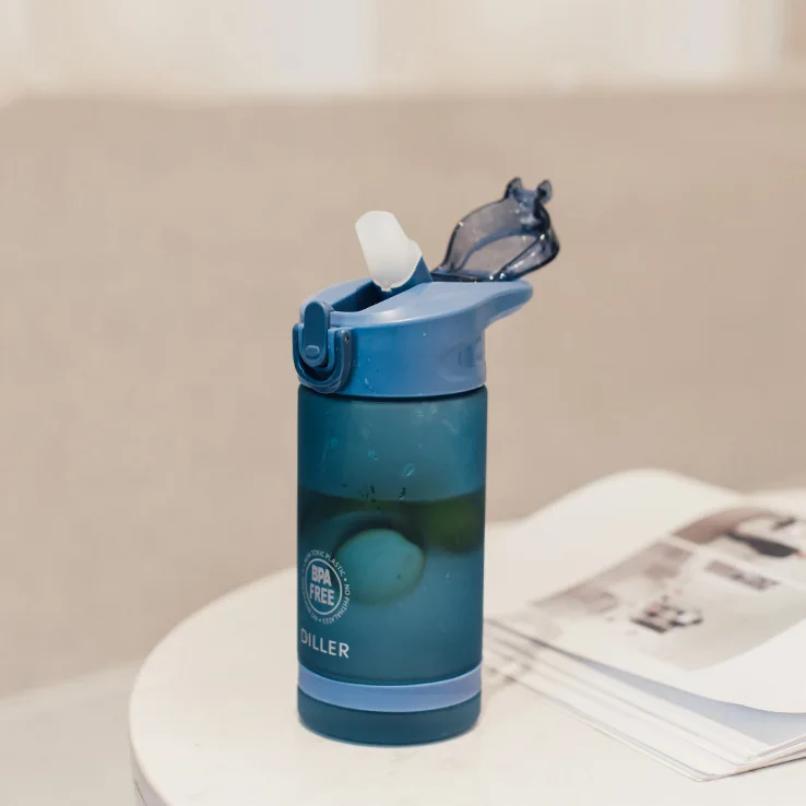 Wholesale Bag Tritan Recycled bpa free Motivational Plastic Water Bottle Black