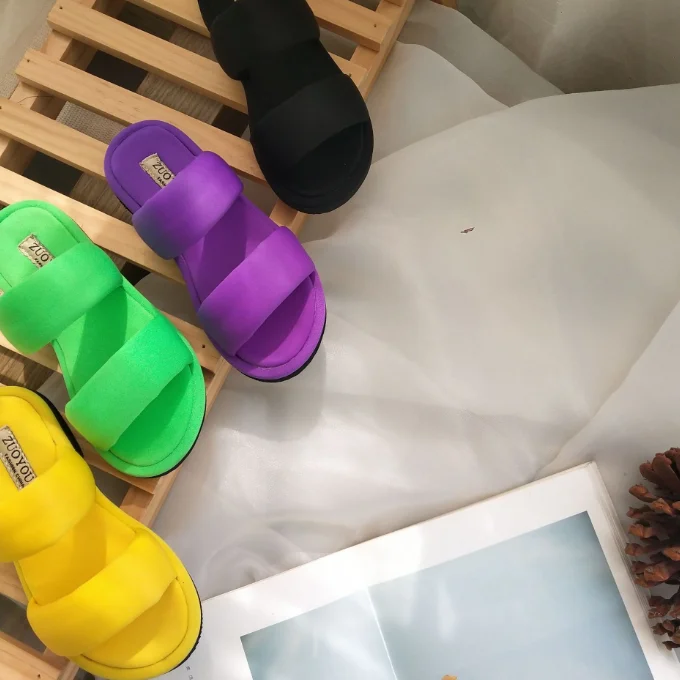 KS2797 модные яркие цветные детские слайдеры 2020 Новый дизайн тапочки