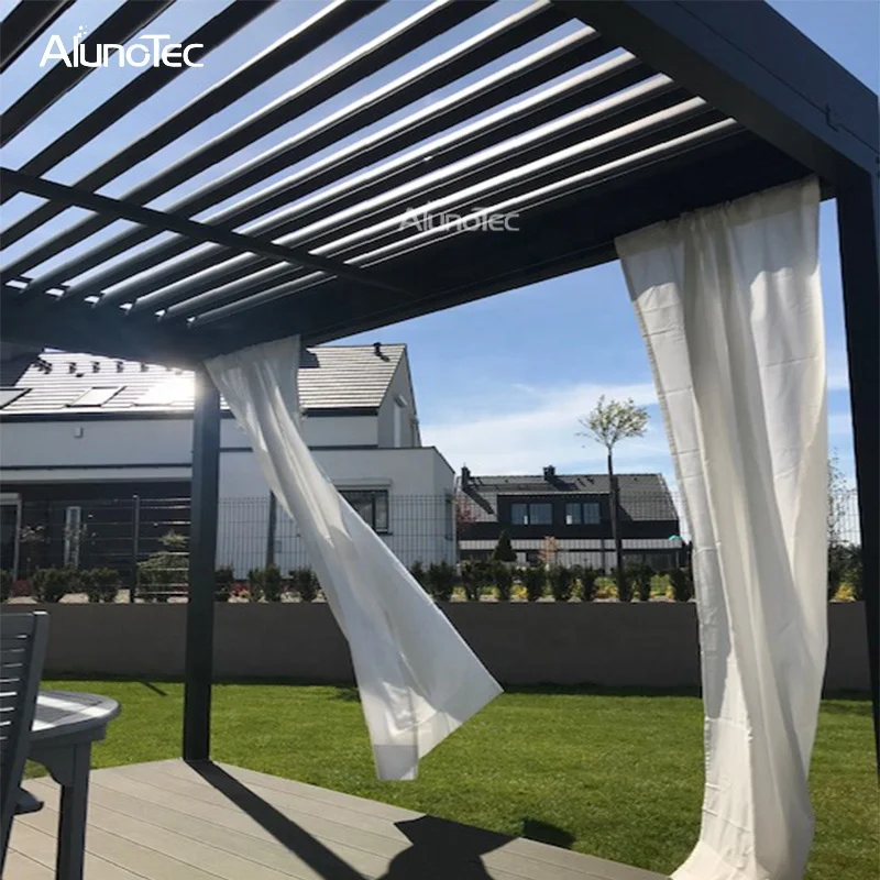 Modern Design Patio Roof Motorized Aluminum Garden  Pergola For Swimming Pool