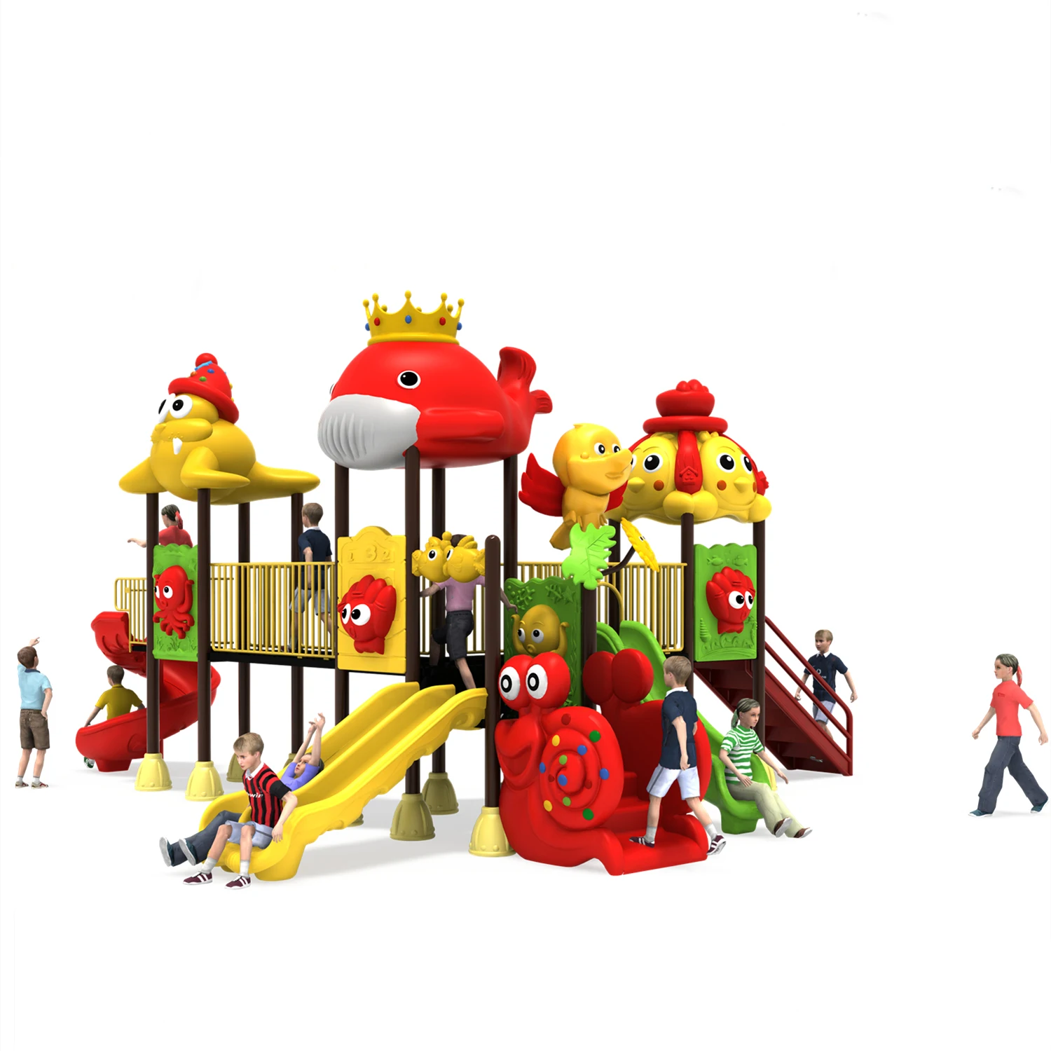 High Quality Children plastic new hot sale kindergarten park kids slide outdoor playground Factory Price