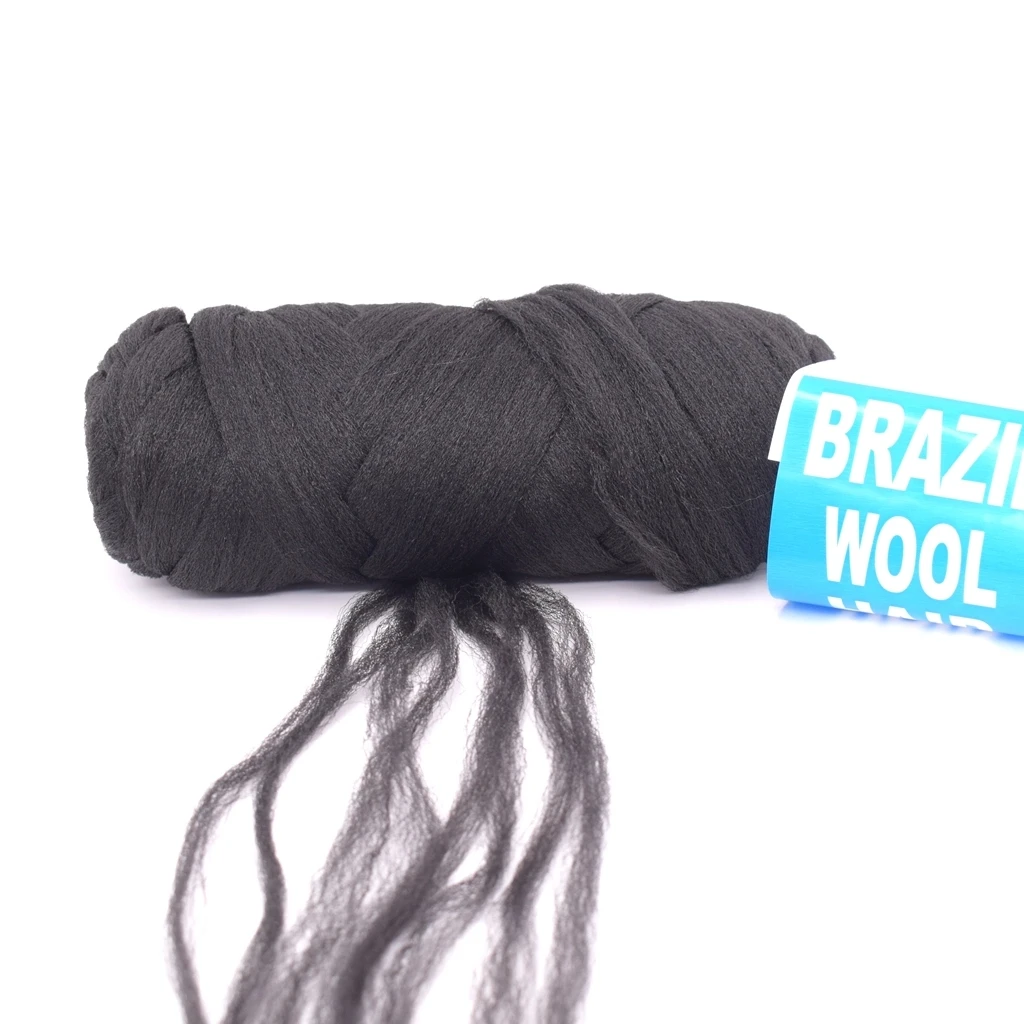 high tenacity and dark black wool hair yarn