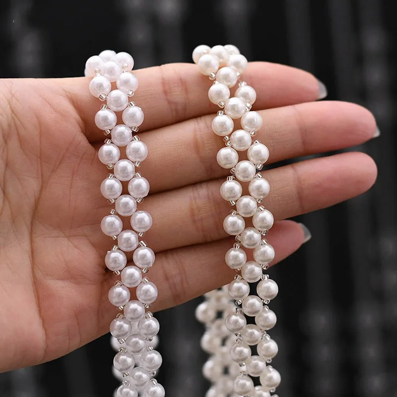 Handmade Pearls Chain Belt Women Waist Accessories Beaded Belts Ladies Dress Waist Chain Wedding Belt Body Jewelry Belly Chains