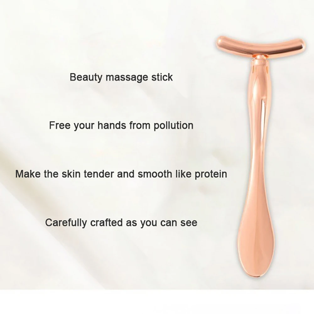 T-Shaped Reduce Dark Circles & Puffiness Facial Massage Tool Eye Cream Applicator Massage Stick Eye Serum Roller Ball