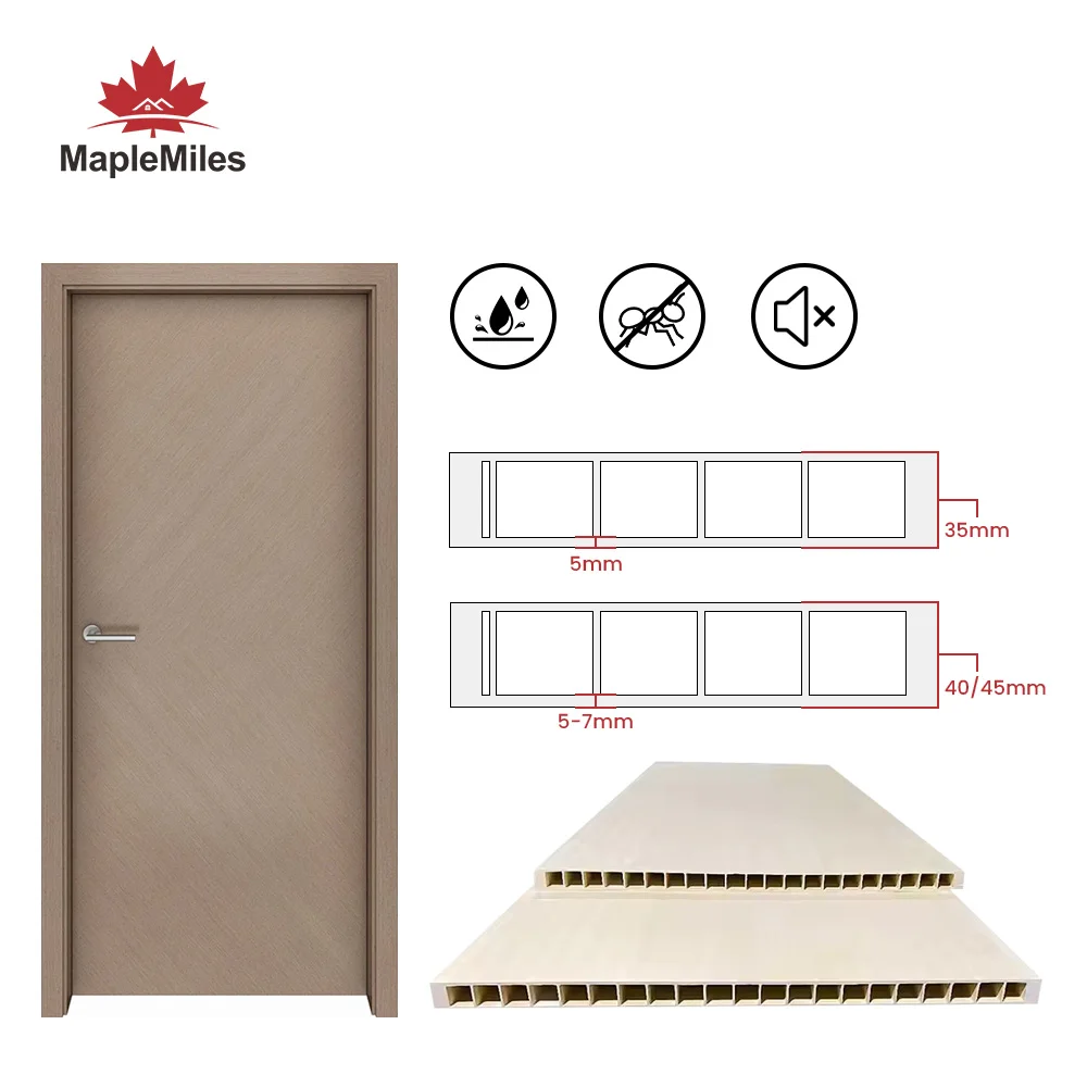 Maplemiles современный дизайн 900*2100 мм Водонепроницаемая деревянная пластиковая композитная дверь