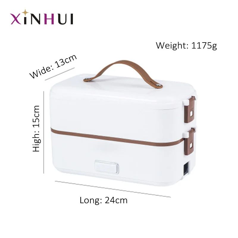 Food Warmer Mini Heating 2 Layer Heated Rice Cookers Portable Car Electric Steamed Cooking Lunch Box