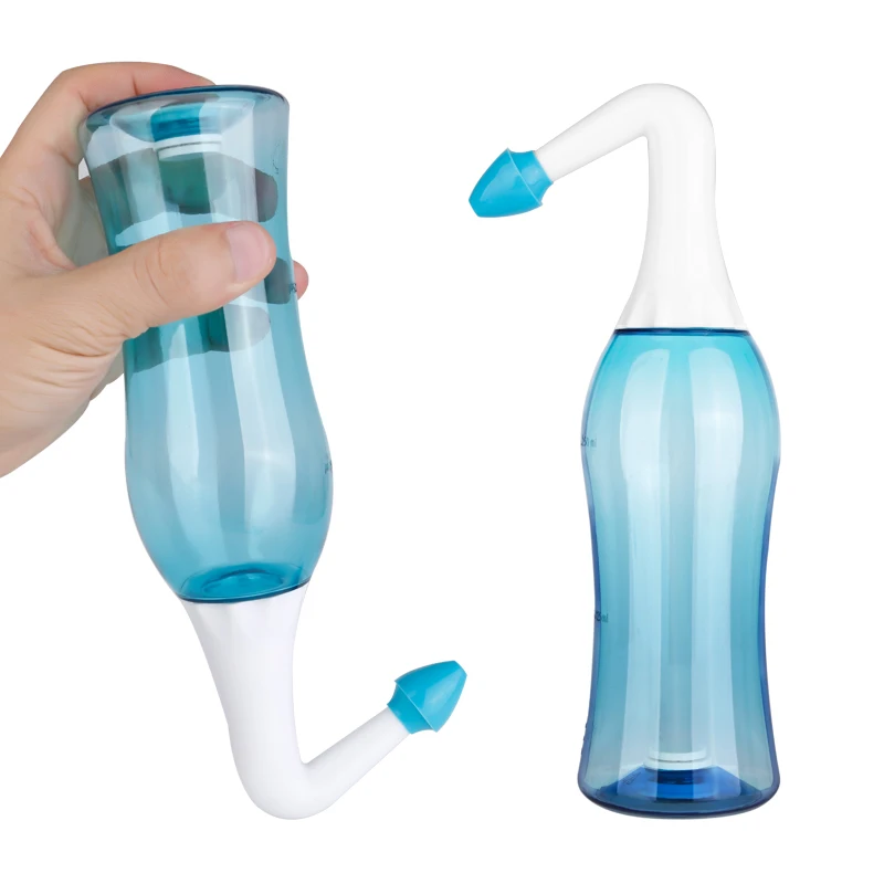 
Manual Nasal Rinse Bottle Nose Wash Sinus Rinse with Adult and Kid Tips Available 