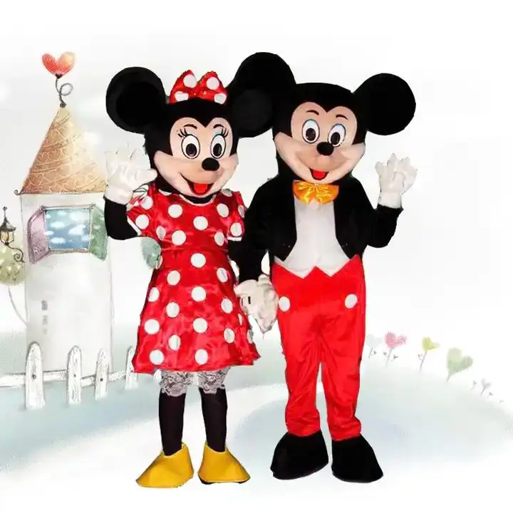 Custom Mouse Mascot Costume/mickey and Minnie Mascot Costume for Party Handmade Customized Logo Unisex Animal