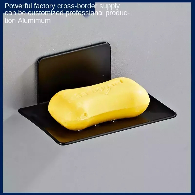 No pouch SUS304 Stainless Steel  Soap Dish Soap Holder Adhesive Soap Tray for Bathroom