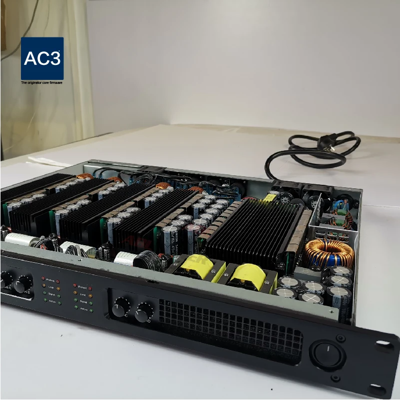 Professional 1200W*4 power amp 1U class d sound digital power amplifier