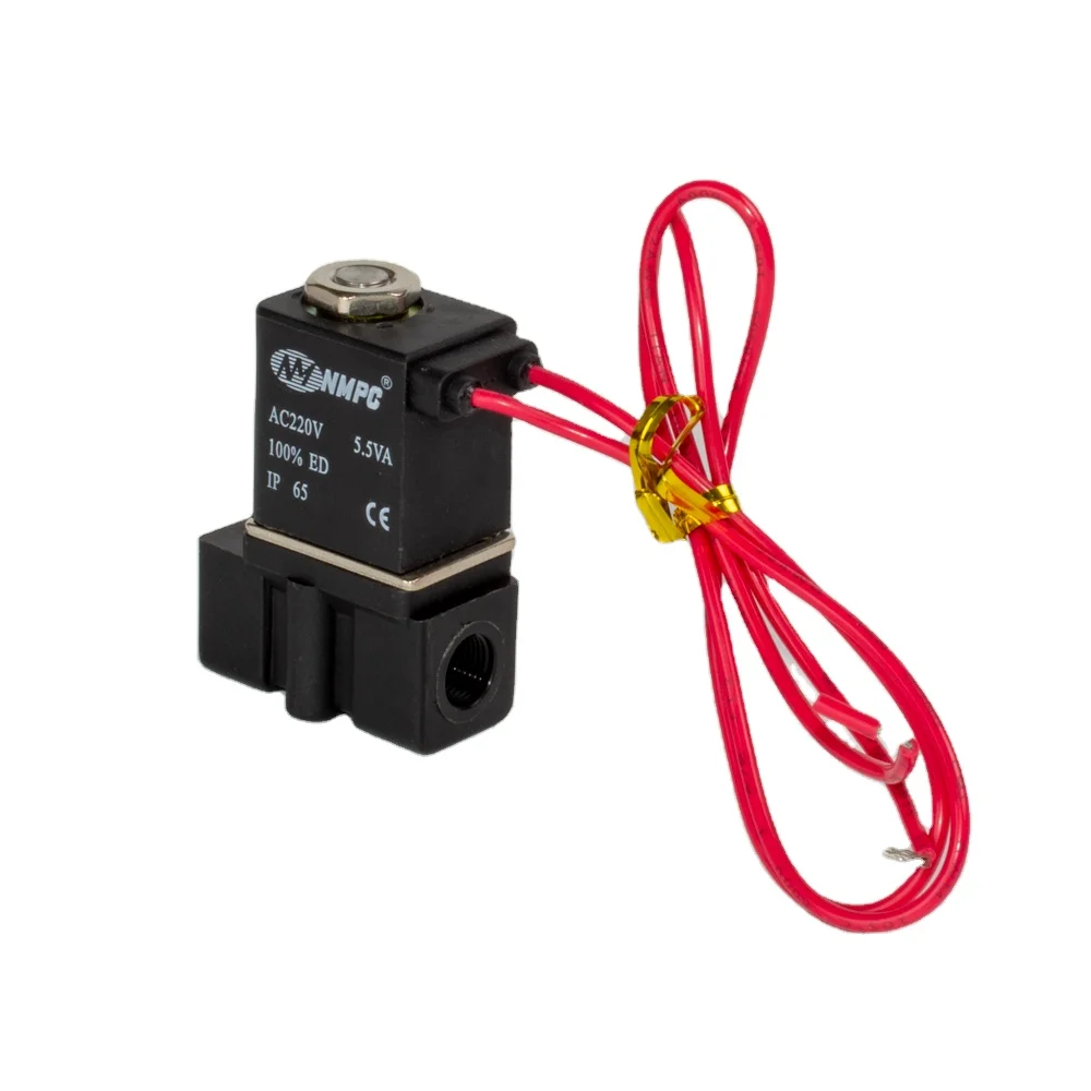 2P Series 4.8W 6.5W 3W Solenoid Valve Coils Direct Acting Air Water 1/4IN 1/8IN Plastic Valves Plastic Solenoid Shut Off Air Val