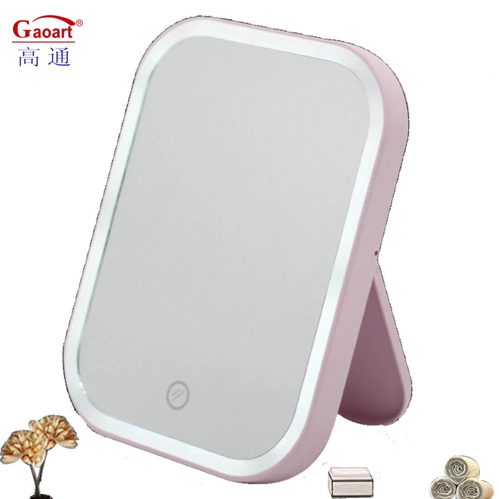 New Product Make Up Cute Make-Up Led Portable Dressing Vanity Desktop Compact Cosmetic Portable Makeup Mirror