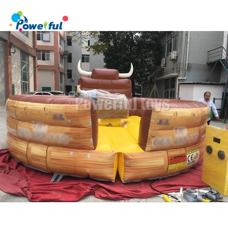 
Ready to ship playground inflatable mechanical bull ride amusement park rodeo bull game ride for sale 