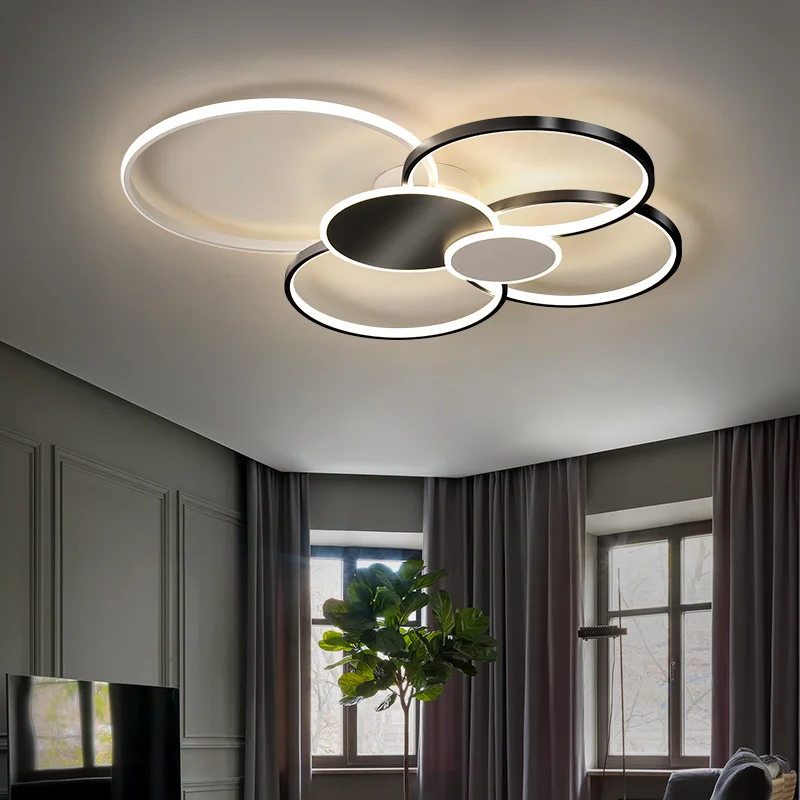 Living Room Bedroom Kitchen Round Square Gold Black Indoor LED guangdong Ceiling Lights