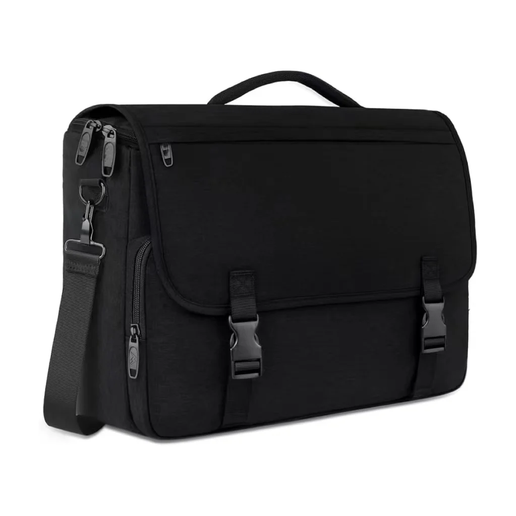 Custom Fashion Casual Business 15.6 Inch Laptop computer unisex Waterproof Large Capacity Sling Canvas Shoulder Bag