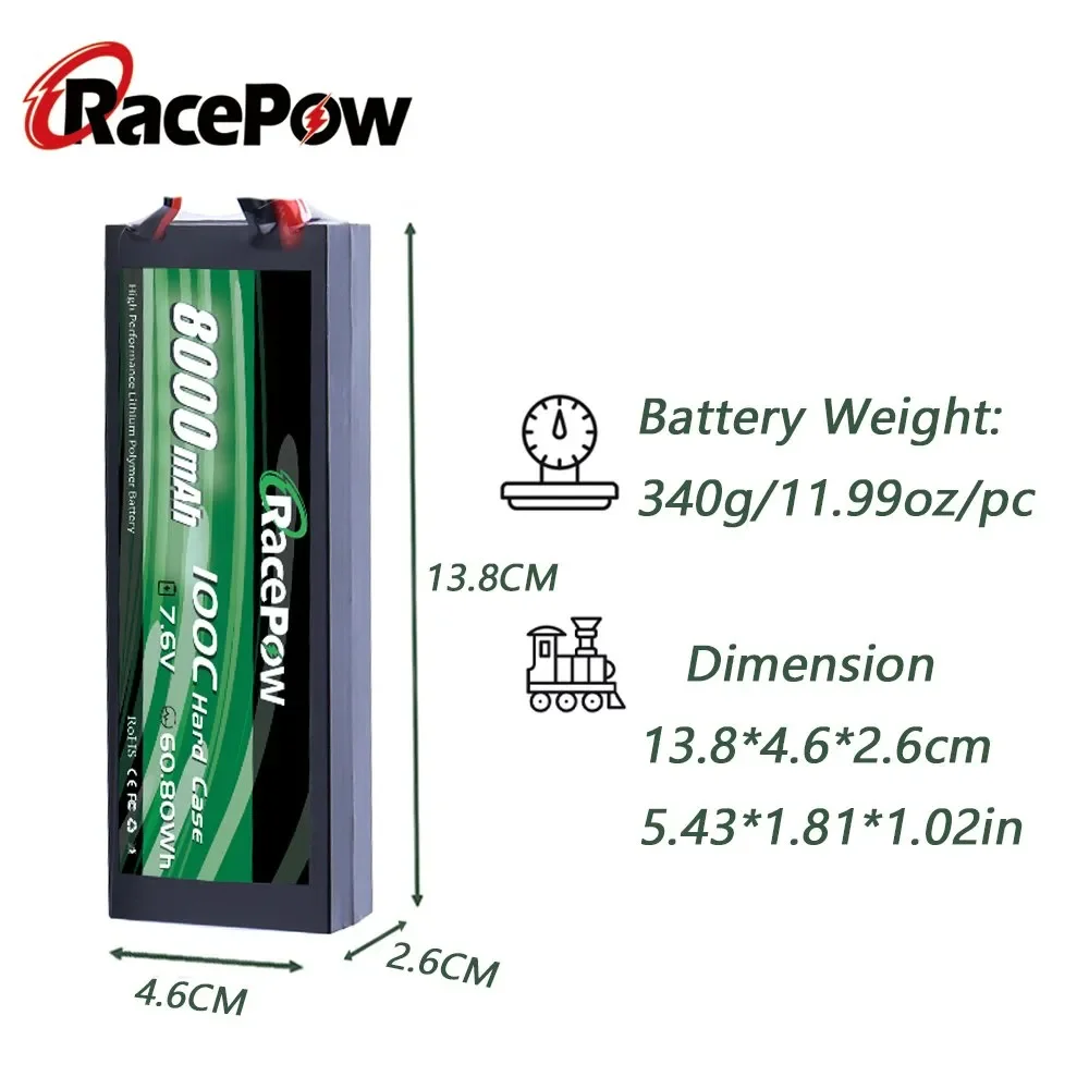 Автомобильные аккумуляторные батареи Lipo Rc 2S 7 6 V 100C 8000mAh OEM перезаряжаемая аккумуляторная батарея Car Case RC