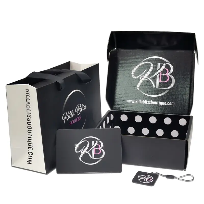  Custom Black Pink Color Private Logo Printed Corrugated Cardboard Folding Packaging Carton Paper Parcel Shipping