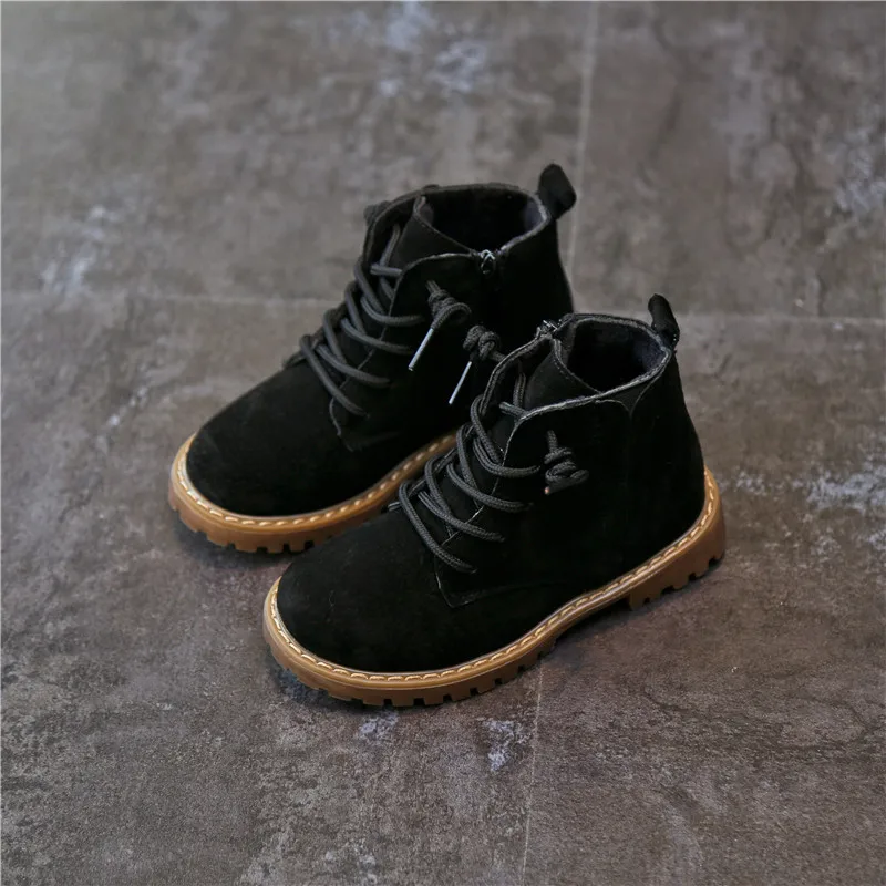 B22760A осень 2021 кожаные детские зимние ботинки для девочек хлопковая обувь для мальчиков кожаные ботинки для малышей