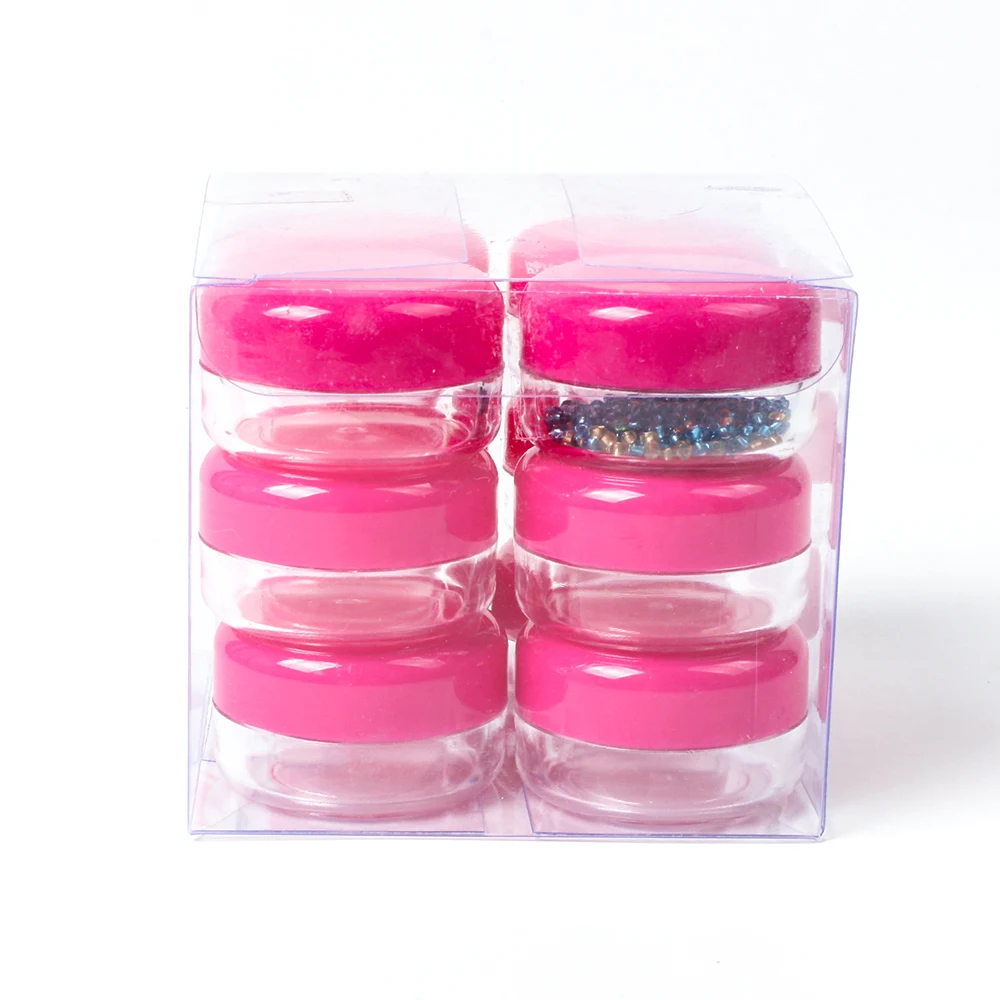 12pcs/pvc box 21999 Customized plastic round bottle multi acrylic storage box